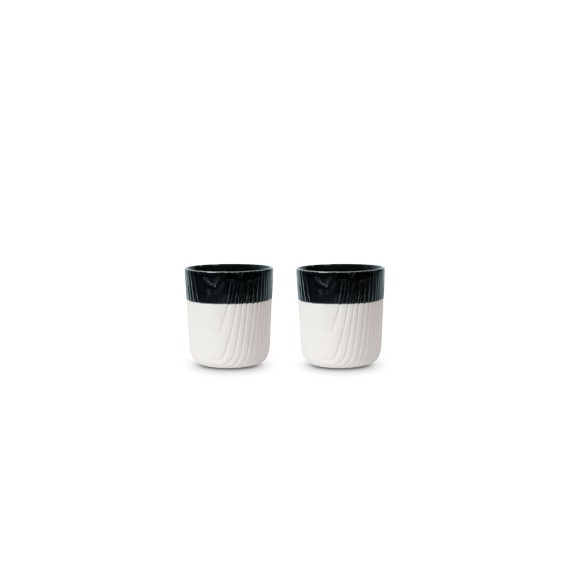 Tasse Midnight - MU - Blanche / Bleu nuit x2