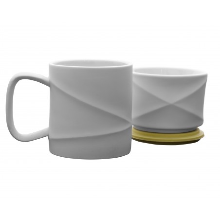 Mug - WAVE - Blanc/Jaune