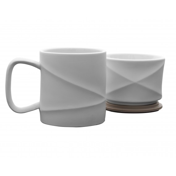 Mug - WAVE - Blanc/Gris