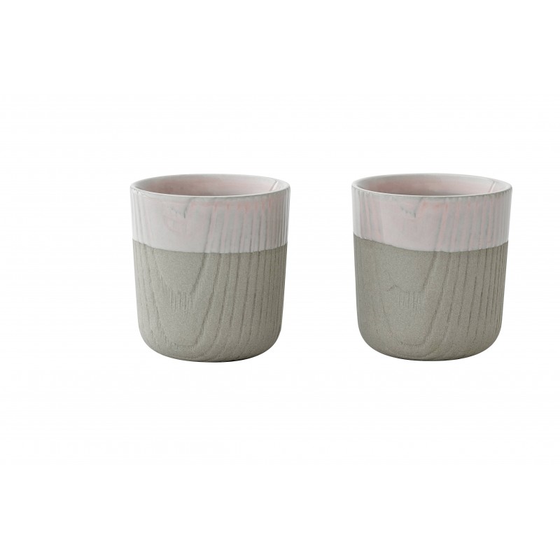 Mini Tasse - MU - Grise/Rose x2