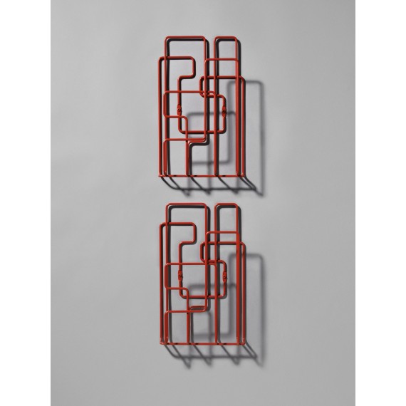 Porte Revues Mural - LITTLE SATURDAY - Rouge x2