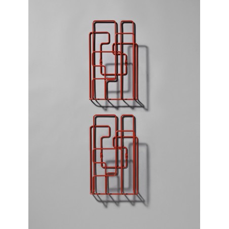 Porte Revues Mural - LITTLE SATURDAY - Rouge x2