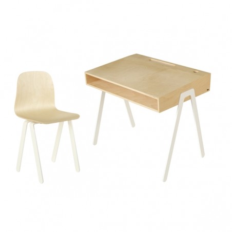 Bureau Enfant Large - IN2WOOD - Blanc