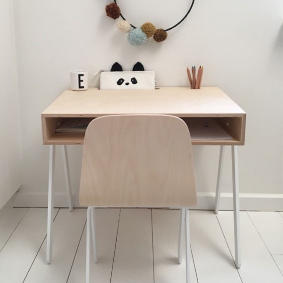 Bureau Enfant Large - IN2WOOD - Jaune