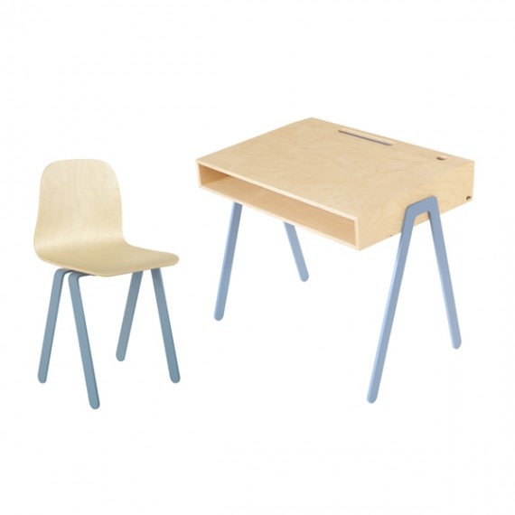 Chaise Enfant Large - IN2WOOD - Bleue