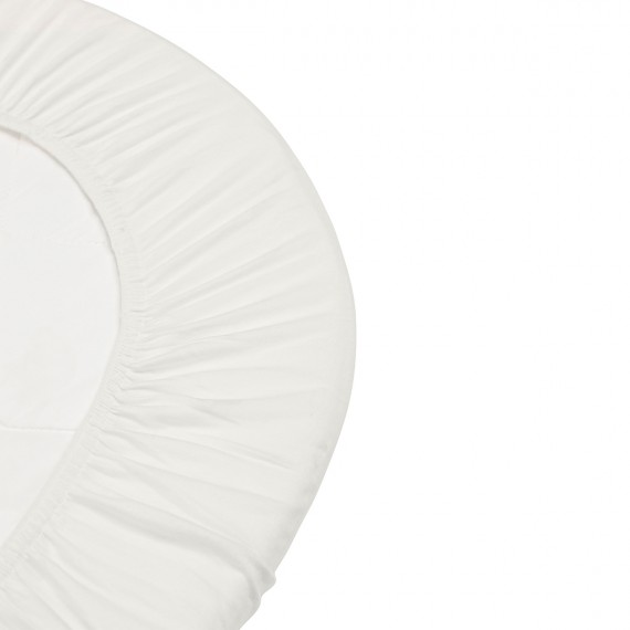 Drap Housse pour Lit Bébé - LEANDER - Blanc x2