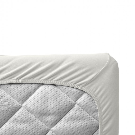 Drap Housse pour Lit Bébé - LEANDER - Blanc x2