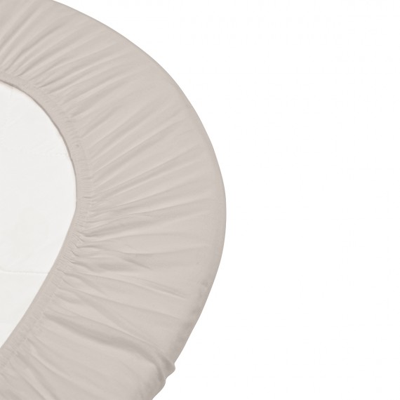 Drap Housse pour Lit Bébé - LEANDER - Cappucino x2