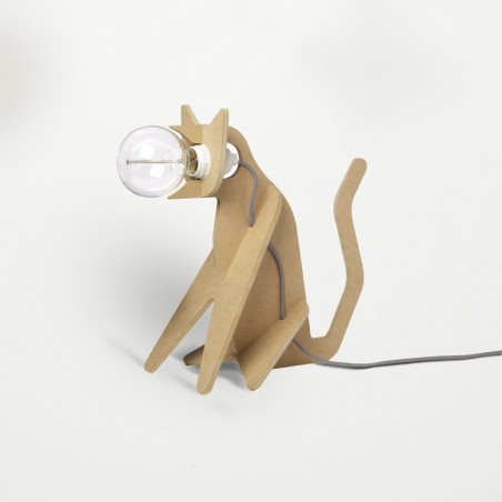 Lampe - GET OUT - Chat - Bois