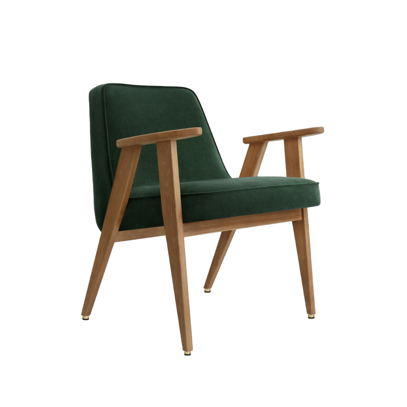 Fauteuil - 366 - Vert bouteille - Tissu Velvet Atelierplume