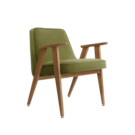 Fauteuil - 366 - Vert olive - Tissu Velvet Atelierplume