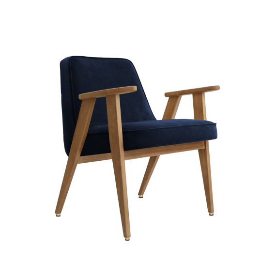 Fauteuil - 366 - Bleu Indigo - Tissu Velvet Atelierplume