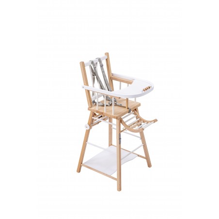 Chaise Haute Traditionnelle - COMBELLE - Marcel - Classique/Blanc