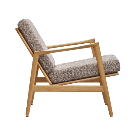 Fauteuil - Stefan - Marron - Tissu Braid