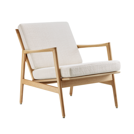 Fauteuil - Stefan - Blanc Crème - Tissu Coco