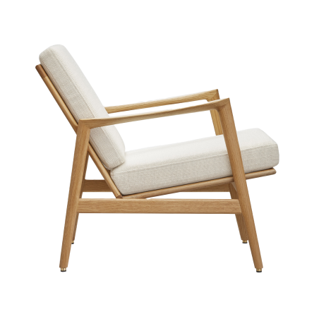 Fauteuil - Stefan - Blanc Crème - Tissu Coco