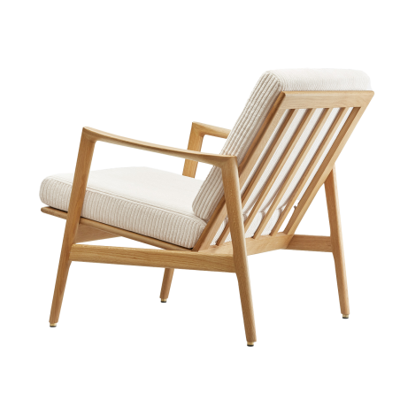 Fauteuil - Stefan - Blanc crème - Tissu Cord