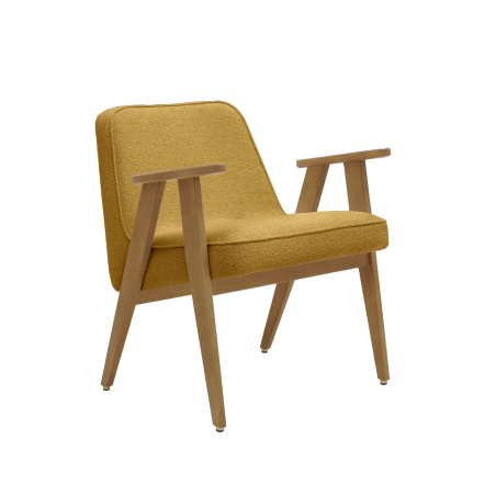 Fauteuil - 366 - Jaune Moutarde - Tissu Boucle